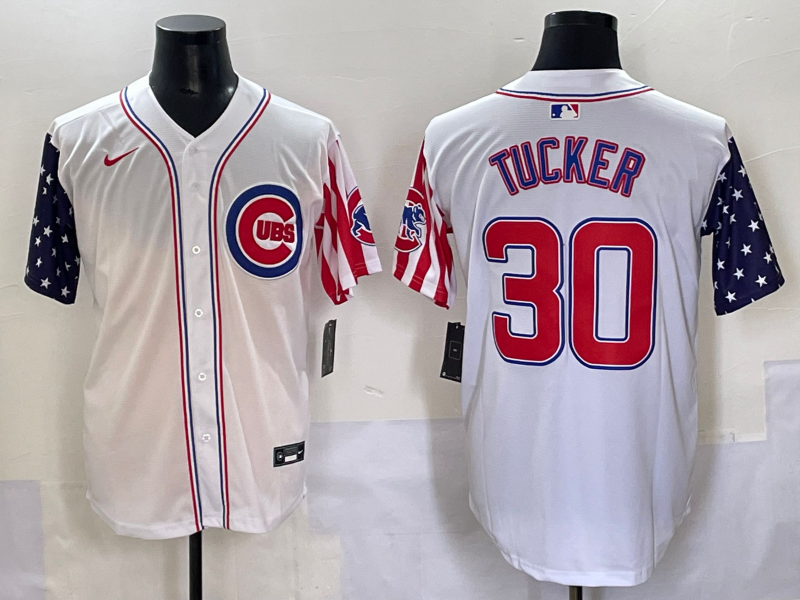 Men's Chicago Cubs Kyle Tucker #30 White Limited Jersey